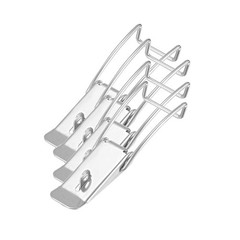201 Stainless Steel Spring Loaded Toggle Latch Catch Clamp 118.5mm 4 pcs