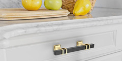 10 Pack Black and Gold Cabinet Pulls 3 Inch Kitchen Drawer Handles Hardware