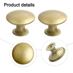 Rustic Style Antique Brass Wardrobe Knobs Set of 12 for Drawer Decoration
