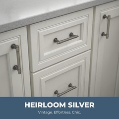 Francisco 10-Pack Vintage Cabinet Handles | Durable 3″ Heirloom Silver Pulls