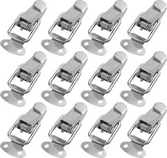 Antrader Lock Clasp Buckle Latch for Wooden 35mm Length, No Hole, Silver