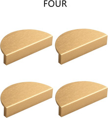4 Pack Finger Pulls 3 Inch Hole Center Brushed Brass Gold Closet Door Modern Han