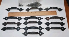 Lot of 13 Hand Forged Style Iron Cabinet Drawer Pulls 4.75 Inch Rustic
