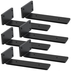 Premium Heavy Duty Shelf Brackets – 0.2In Thick Black L Shape Shelf Bracke