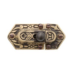 Vintage Style Springing Cupboard Latch with Knob – 3 Finish Choices