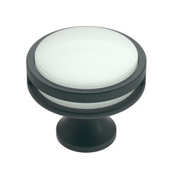 | Cabinet Knob | Matte Black/Frosted | 1-3/8 inch 35 mm Diameter | Oberon | 1…