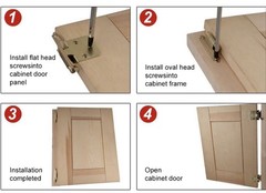 50 Pcs (25 Pair) Cabinet Hinges, 1/2 Inch Overlay Imitation Gold 24 Sets Screws