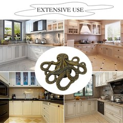 LLDYNW 4 pcs Octopus Drawer Knobs Creative Shape Drawer Knobs Single Hole Pul…