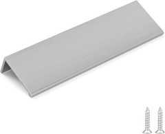 25 Pack Finger Edge Pull Furniture Drawer Handles 5″ Hole Center Polished Nickel
