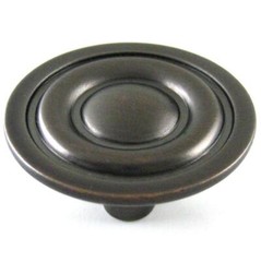 Liberty Hardware Cabinet Knob Venetian Oil-Rubbed Bronze Three Rings P635BCC-VBR