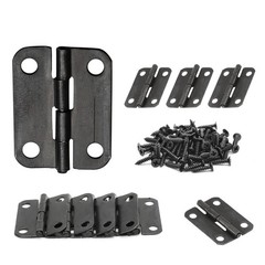 Auvotuis 48Pcs 1 Inch Length Black Metal 1 x 3/4inch (48Pcs), Matte