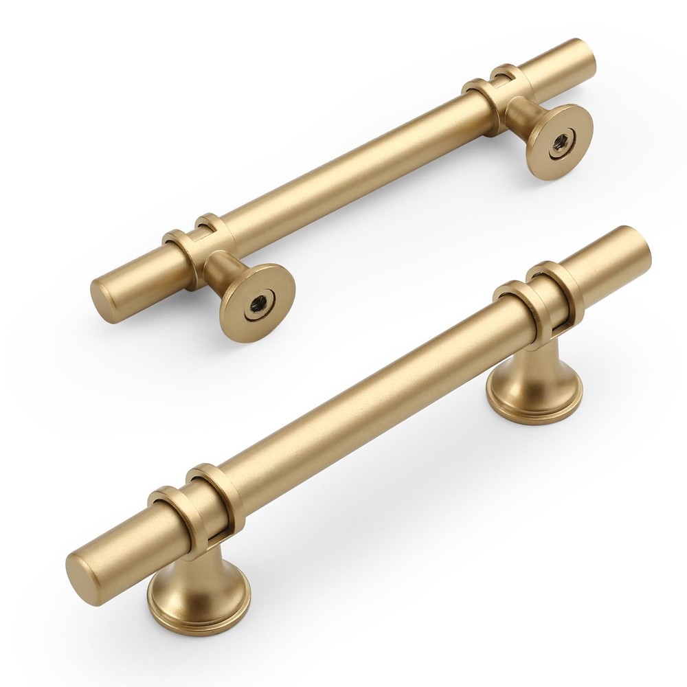 10 Pack 3.75 Inch Matte Gold Kitchen Cabinet Drawer Pulls Handles Hardware