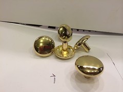 Polished Brass Knobs 5pc for a Dollar 1-1/4″ in diameter