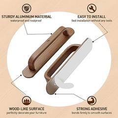 Stick On Cabinet Handles Metal Peel and Stick Cabinet Handles 5 Inch Dark Wood