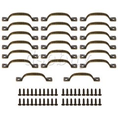 40 x Jewelry Box Door Drawer Mini Arched Pull Handle Bronzy Hardware 52x11mm