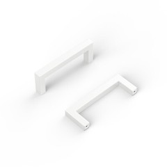 25 Pack 3-3/4″ Centers White Drawer Pulls Square Cabinet Handles White (S4)