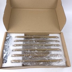 Goo-Ki 6 Pack 6 5/16” Center to Center Antique Brass Cabinet Bar Pulls Vintage