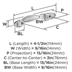 Amerock BP21171 Intertwine 3″ Center to Center Arch Cabinet Pull – Chrome