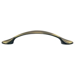 25 Pack Flare 3-3/4″ Center Rustic Brass Kitchen Cabinet Pull Handle P418796RB