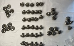 Set of 54 Amerock Antique Metal Cabinet Knobs Round