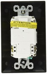 RV Designer S807, Dual Outlet GFCI with Cover Plate, Black, AC Electrical