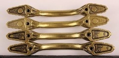 Amerock Brass Drawer Cabinet Handles Pulls Wheat Stalk #1334 Set of 12 Read