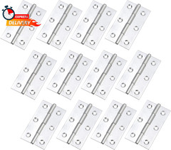 Mcredy Cabinet Hinges 3 Inch Silver Stainless Steel Folding Interior Door Hinges