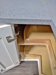 165 Degree Soft Close Cabinet Hinge, Single Pack Lazy 165 degrees, Brushed