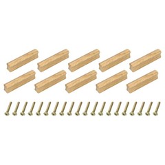 10Pcs Unfinished Beech Wood 3.78″ Hole Distance Cabinets Pulls Handles