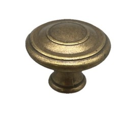 Brainerd Jackson Knob Tumbled Antique Brass Bouton 34mm Lot Of 4{XX}