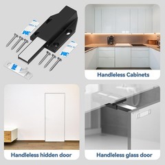 Heavy Duty Magnetic Push Latch – No Nail Installation, 8 Pack for Large Doors &