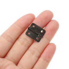 10 x Small Butt Hinges 3/4 Inch Mini Jewelry Box Hinge with Screw Black