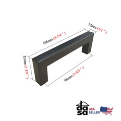 Premium Black Stainless Steel Cabinet Door Handles Cupboard Drawer Pulls