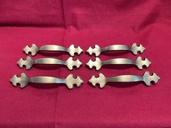 6 Amerock 157 Antique English Brass 1976 Drawer Pulls French Lily 3″ Centers