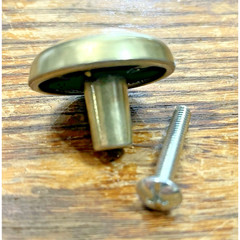 25 Amerock Designer London Brass Wood 1.25 Dia Cabinet Knob IBP1924-LBOK Vintage