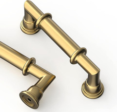 Asidrama 10 Pack 3 Inch(76mm) Champagne Bronze Kitchen Cabinet Handles, Cabinet