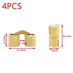 4Pcs 12mm Copper Hidden Barrel Hinge Invisible Hinges For Concealed Worktop ff