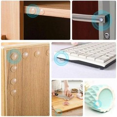 100 Pcs Cabinet Door Bumpers Self Adhesive Clear Rubber Sound Dampening Pads