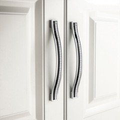 Modern Diamond Crystal Door Knob Wardrobe Drawer Cabinet Cupboard Pull Handle