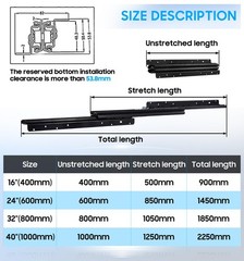 Undermount Heavy Duty Drawer Slides Rail Bottom Mounted Full Extension Hidden…