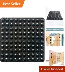 Self-Adhesive Cabinet Bumpers – 100 Black Rubber Pads for Furniture Sounds