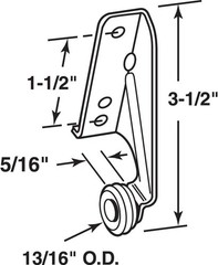 Nylon and Steel Left Hand Drawer Track Roller – 2 Pack for Easy Install