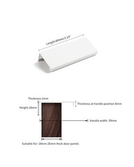5 PCS 3 Inch Self Adhesive Cabinet Pulls Warm White Stick On Finger Handle