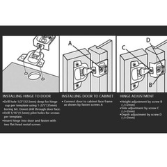 20Pack Compact Concealed Kitchen Cabinet Door Hinge 105° Close 1/2″Overlay