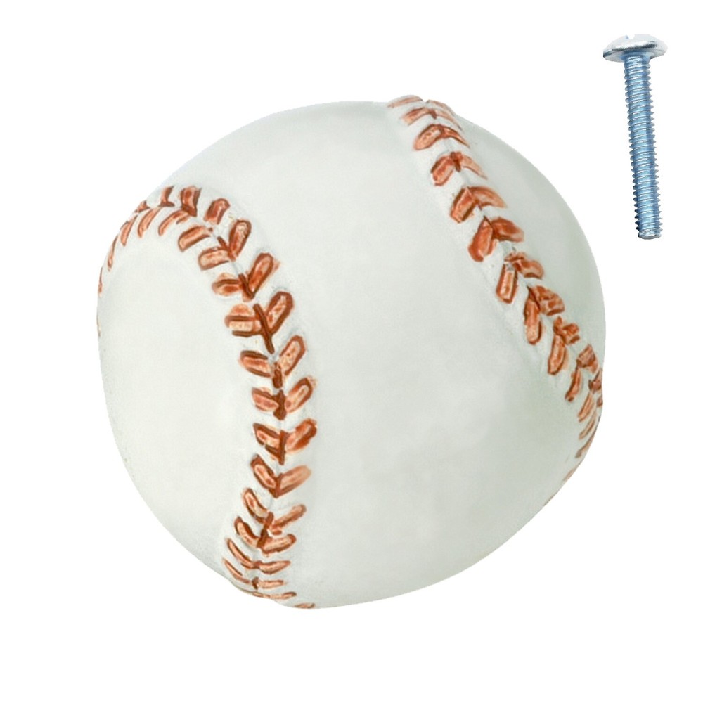 10 Pack Team Collection Baseball Sport Cabinet Hardware Drawer Door Knob 1-1/4″