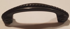 Lot of 12 Cabinet Hardware 6 Handles 9 Knobs Rope Design w/ Screws Dk Brown
