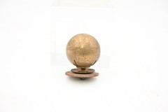 Vintage Brass Round Gold Tone Drawer Pull Knob Handle Salvaged Cabinet Hardware