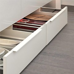 LC LICTOP 15.7″ White Curved Edge Finger Pull Handles 10-Pack Cabinet Drawer