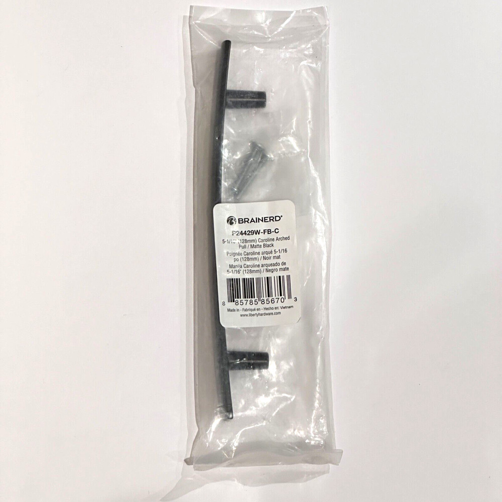 NEW Brainerd Caroline Arch 5-1/16” Cabinet Drawer Pull Flat Black P24429W-FB-C