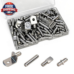 104PCS Shelf Pins Kitchen Cabinet, Premium 4 Styles Kitchen Cabinet Shelf Suppor